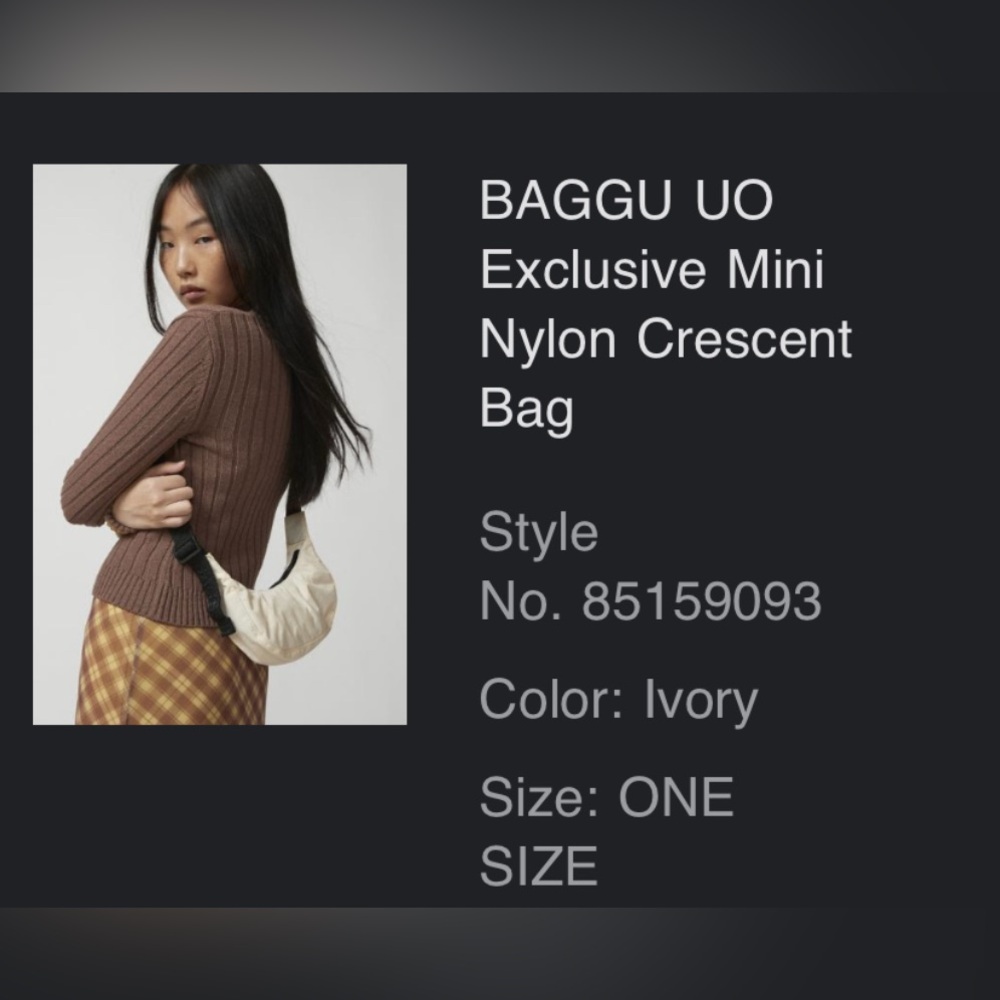 BAGGU UO Exclusive Mini Nylon Crescent Bag